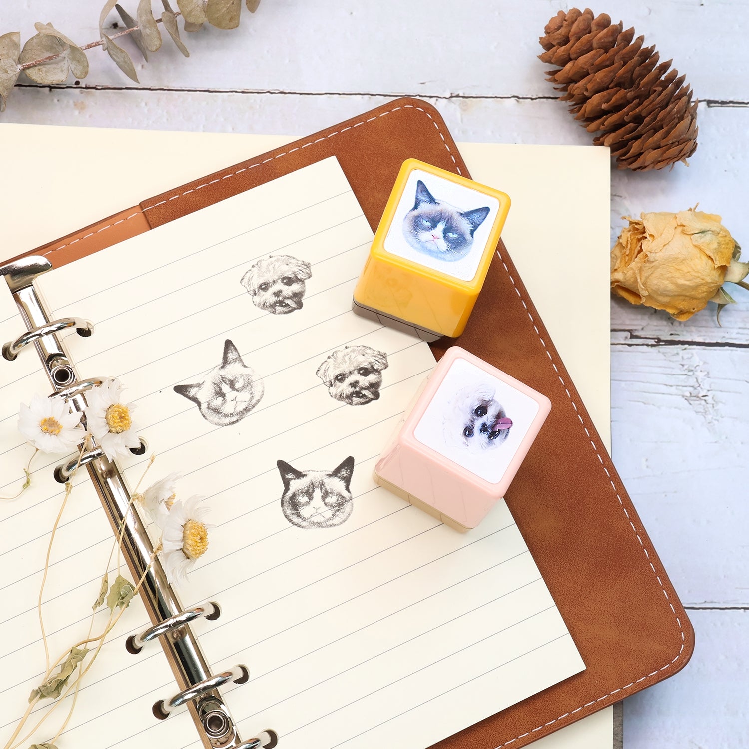 Individueller Haustier-Kopfporträt-Stempel, Individueller Katzen- & Hunde-Stempel aus Foto, Personalisierter Stempel für Aufgaben, Kinder-Stempel, Valentinstag-Geschenk 6