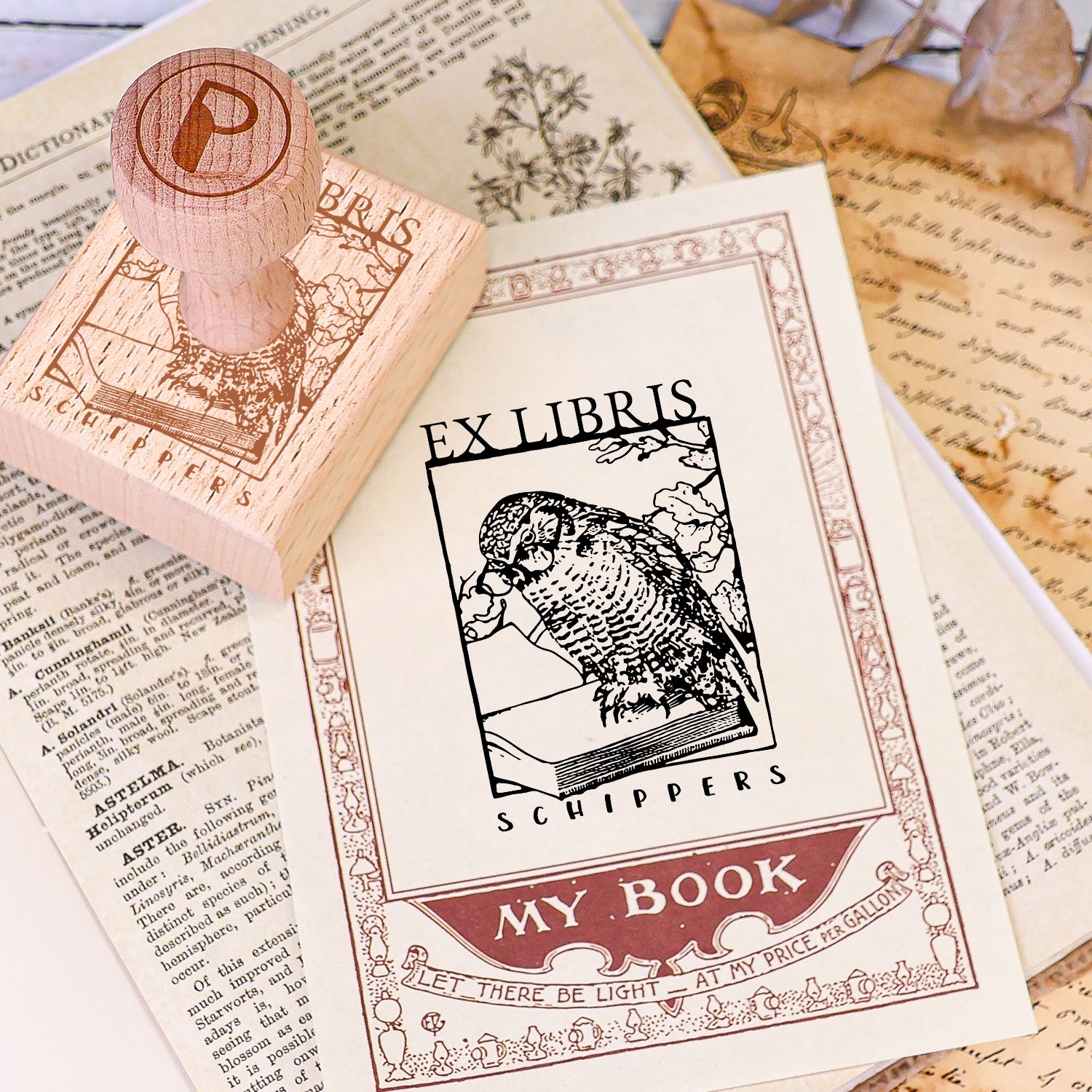 personalisiert Buch Gummistempel Nutzung Buch 2