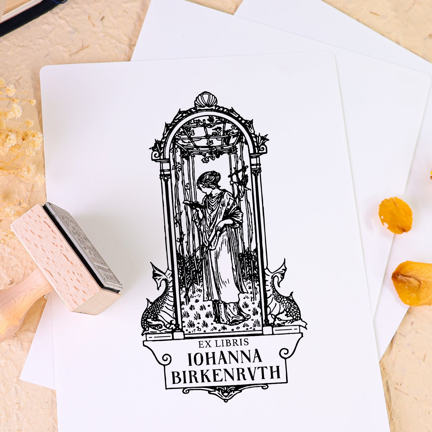 sello de caucho personalizado para libros libro de uso 2
