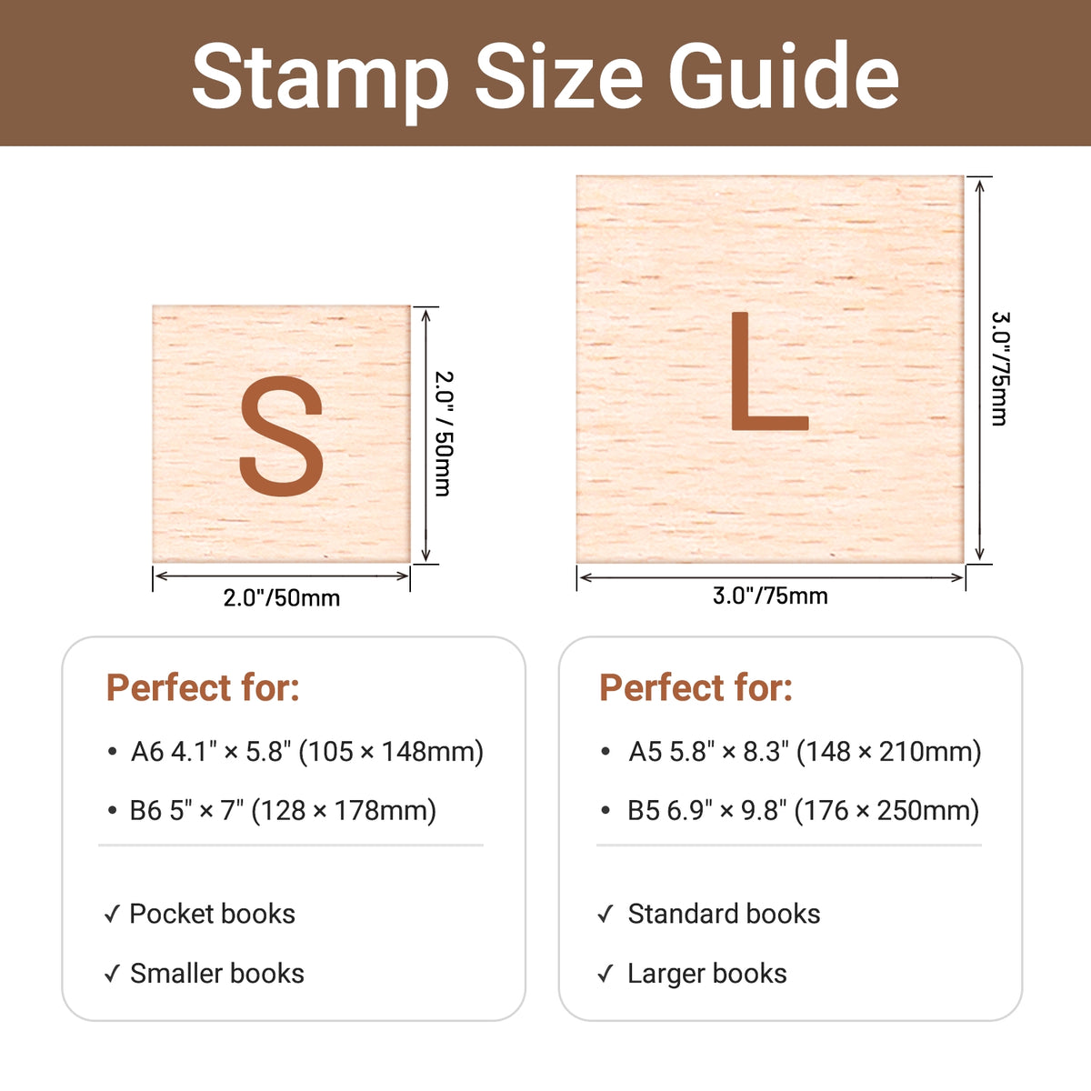 Square Custom Book Rubber Stamp 