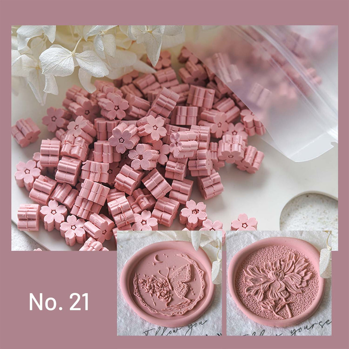 3D Matte Carved Wax Beads - Luxury Vintage Wax Seal KitNo. 21