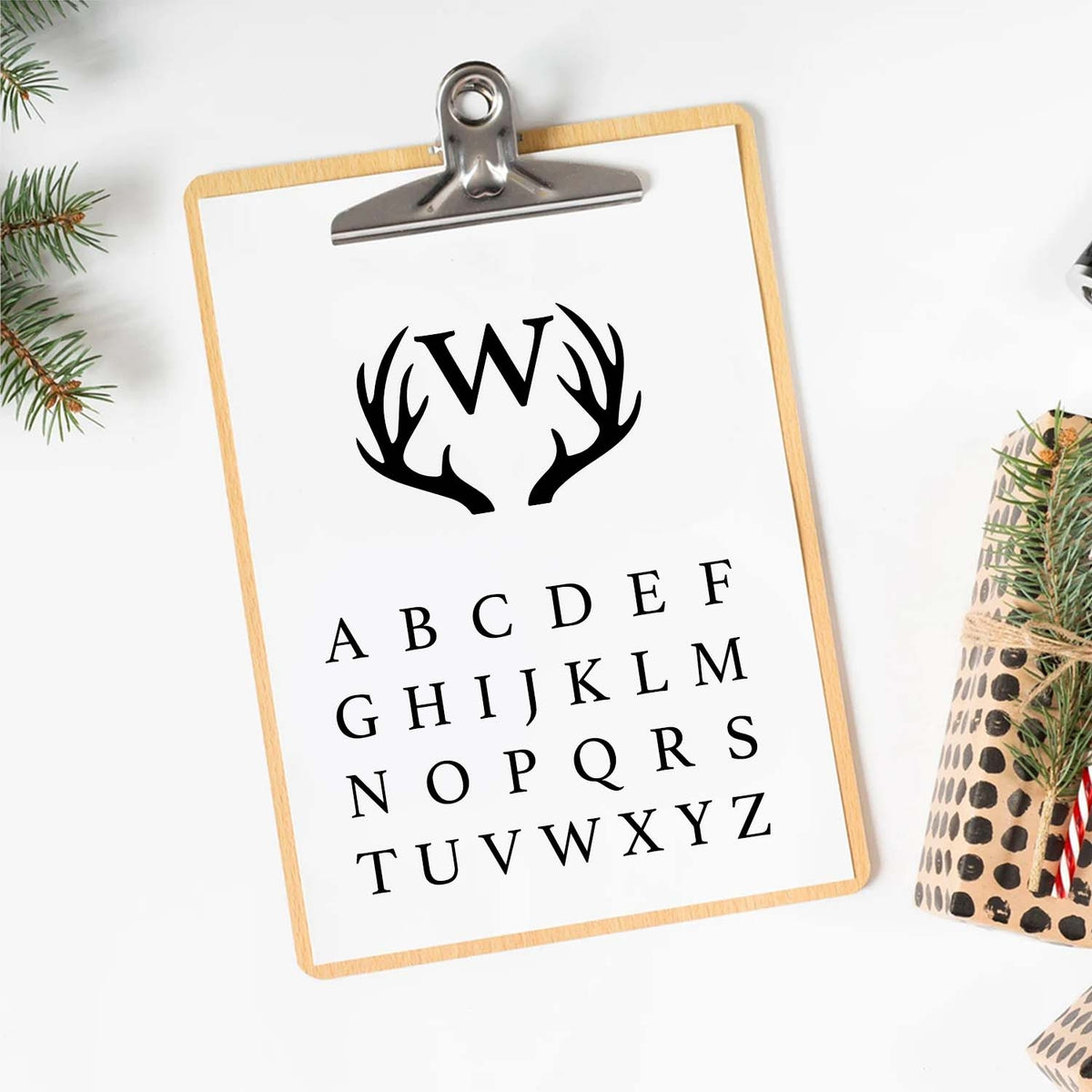 Geweih-Emblem Einzelnes Monogramm Messing Eis-Stempel für Barkeeper & Planer2