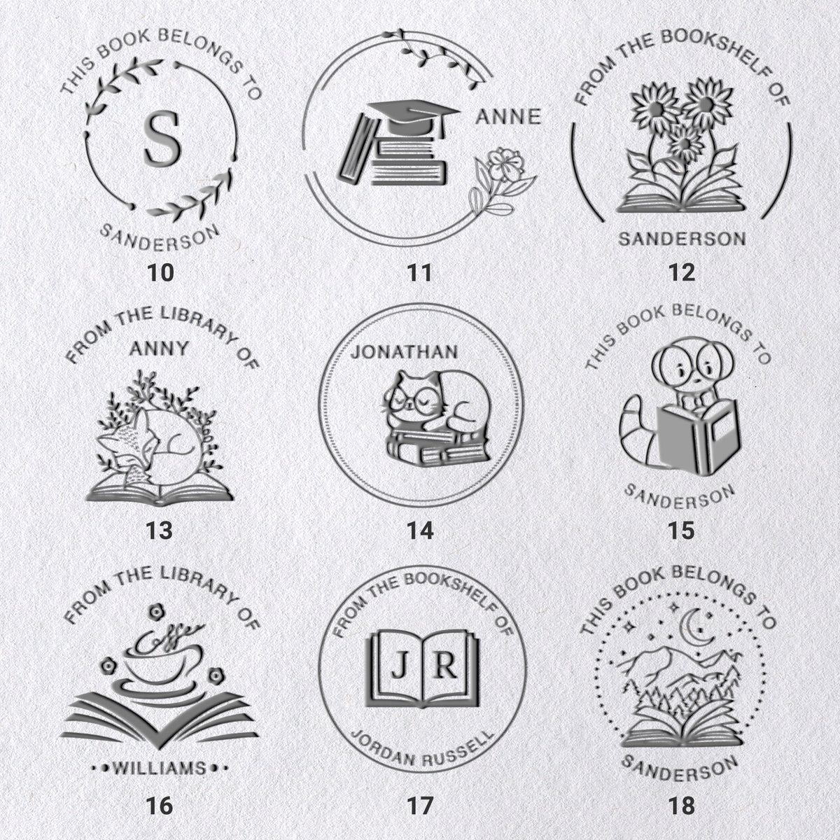 Custom Book Embosser (27 Designs)2