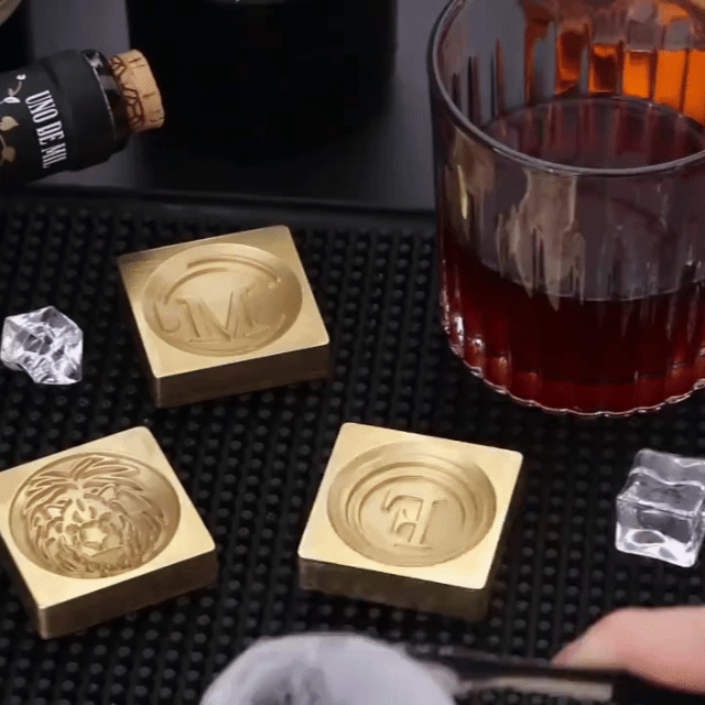 Custom Brass Ice Sphere Stamp