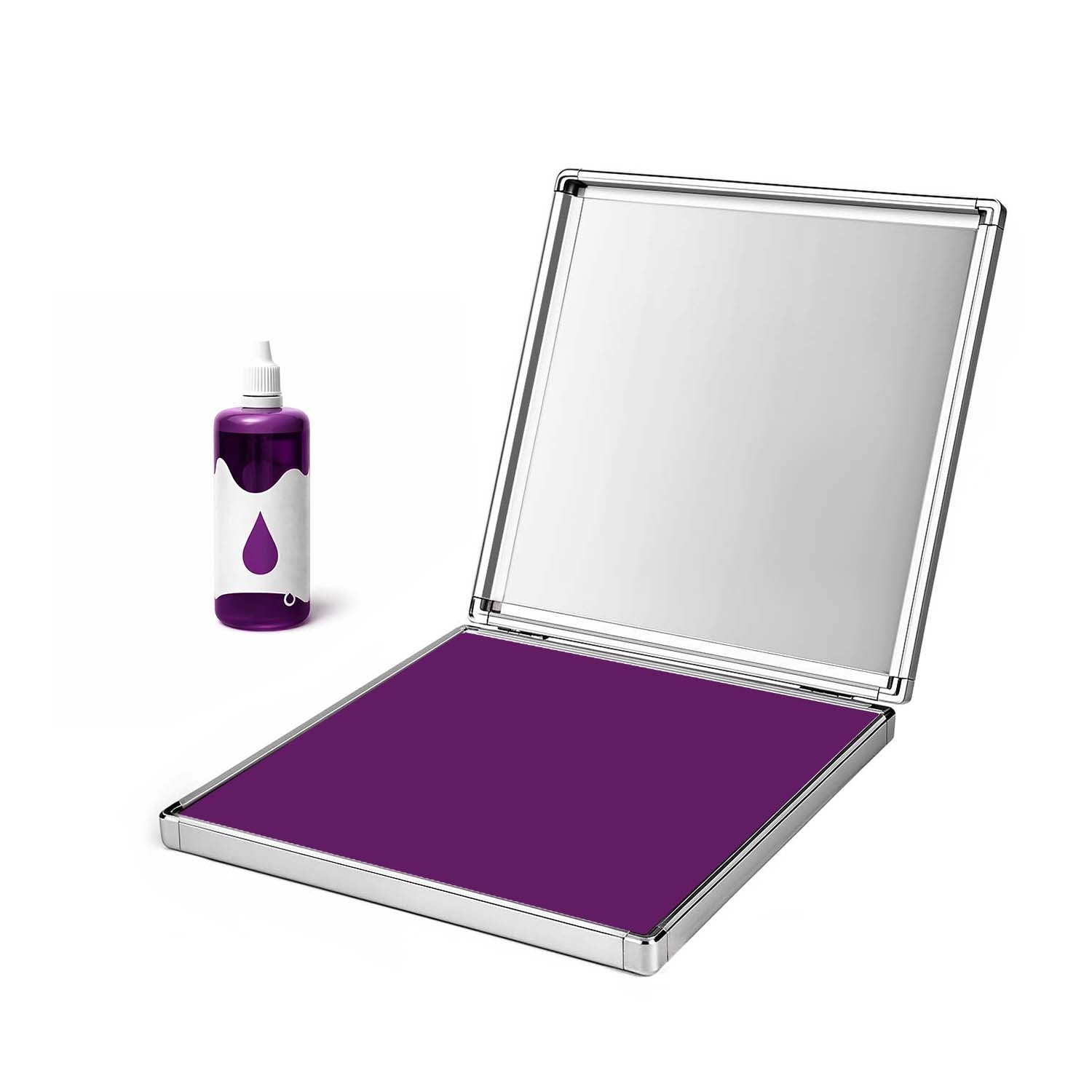 Extra Large Quick-Dry Multi-Color Ink Pad with Metal Case-Purple