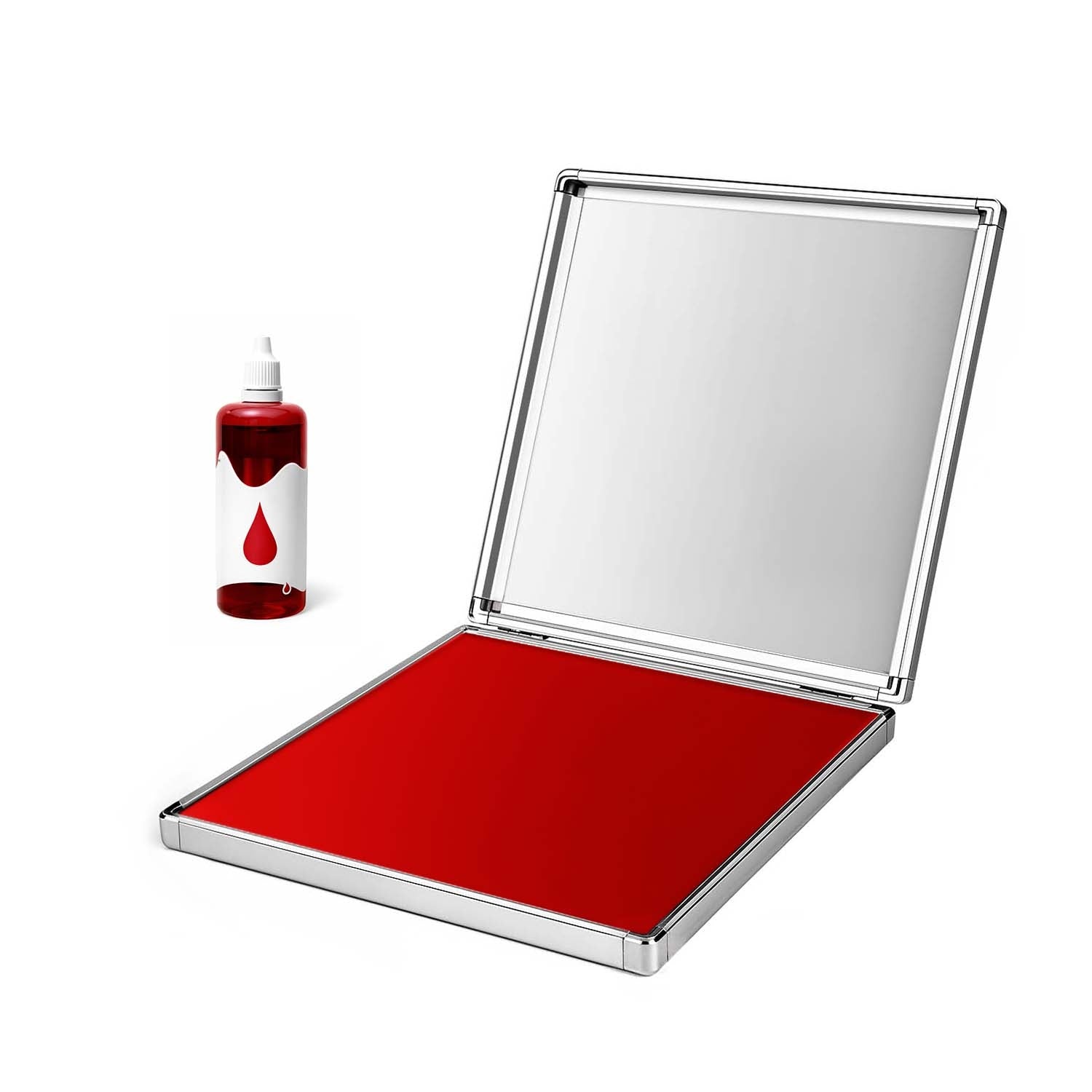 Extra Large Quick-Dry Multi-Color Ink Pad with Metal Case-Red