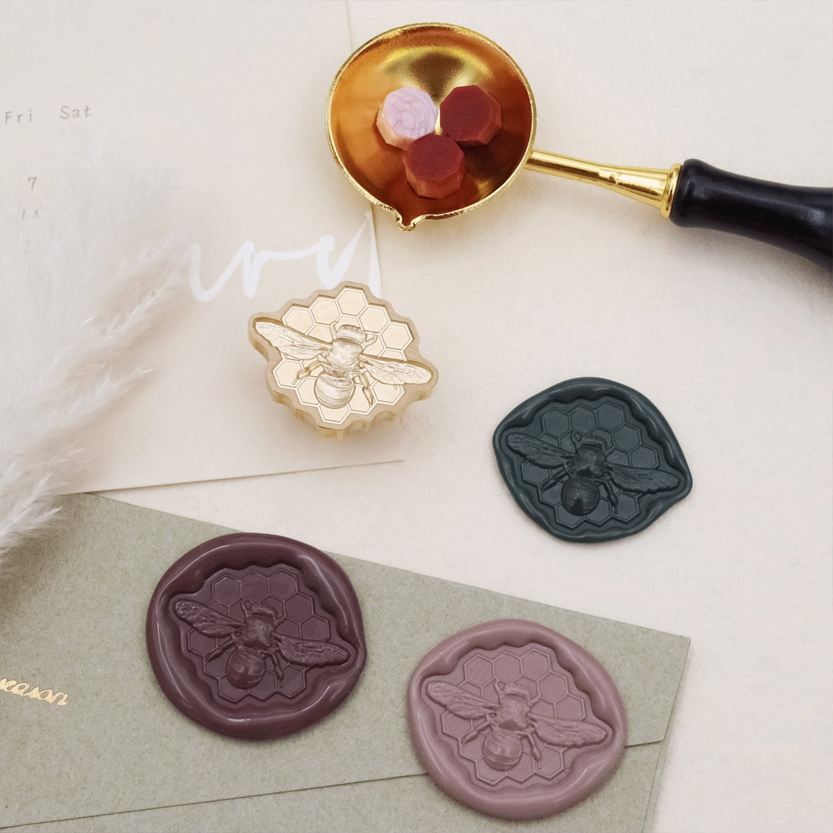 Carimbo de Sinete de Lacre Abelha Relevo 3D Stamprints 4