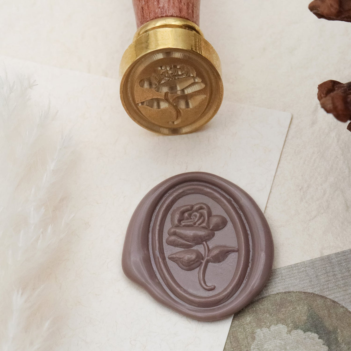 Stamprints 3D Relief Rose Wax Seal Stamp 1