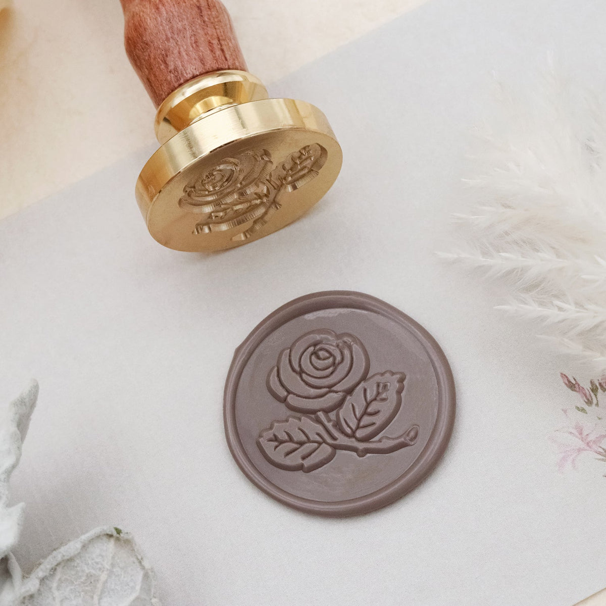 Stamprints Rosen Siegelwachs Stempel 1