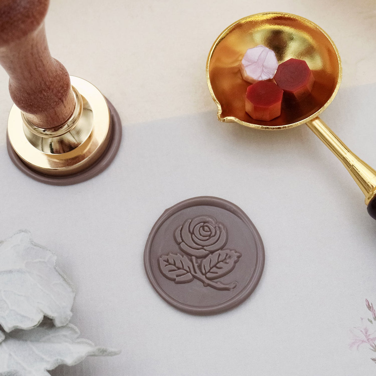 Stamprints Rosen-Wachssiegel-Stempel 2